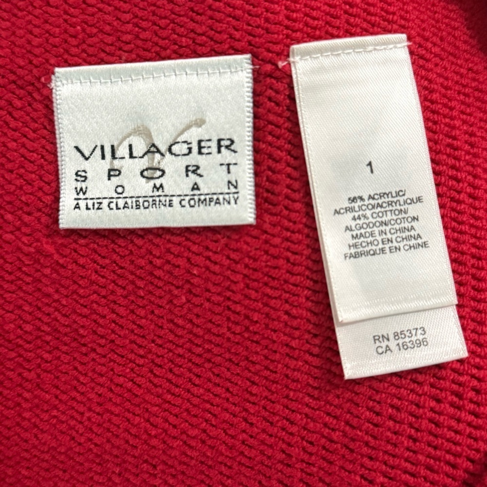 Villager Sport Sweater Sailor Nautical Ship Old Money 1/4 Zip Front Pouch XL - Picture 6 of 7